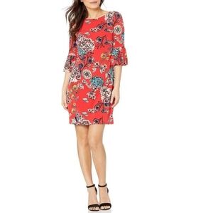 J. Howard Floral Red Dress